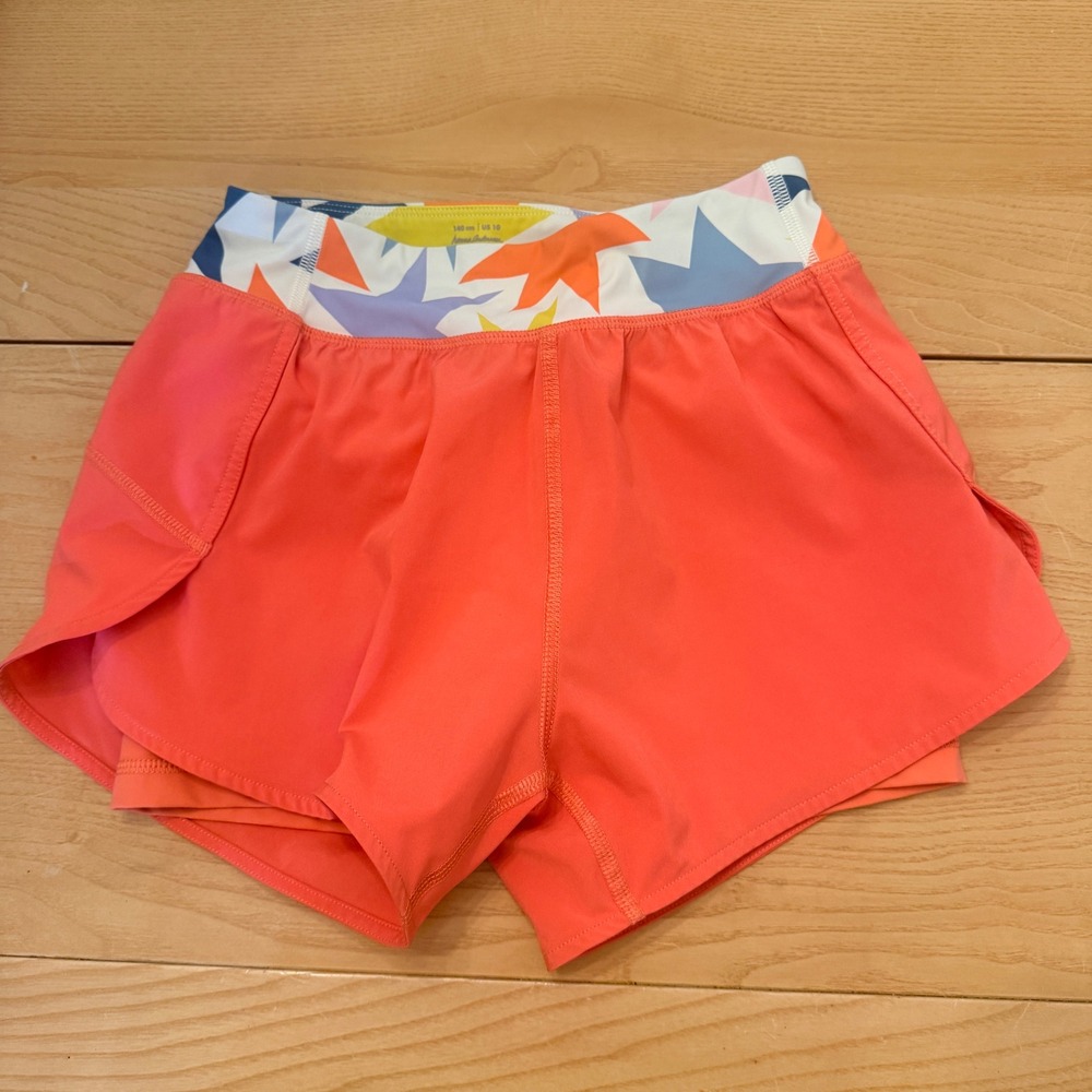 Hanna Andersson Active Shorts‎ Kids 10 Orange Stretch Sporty Indie